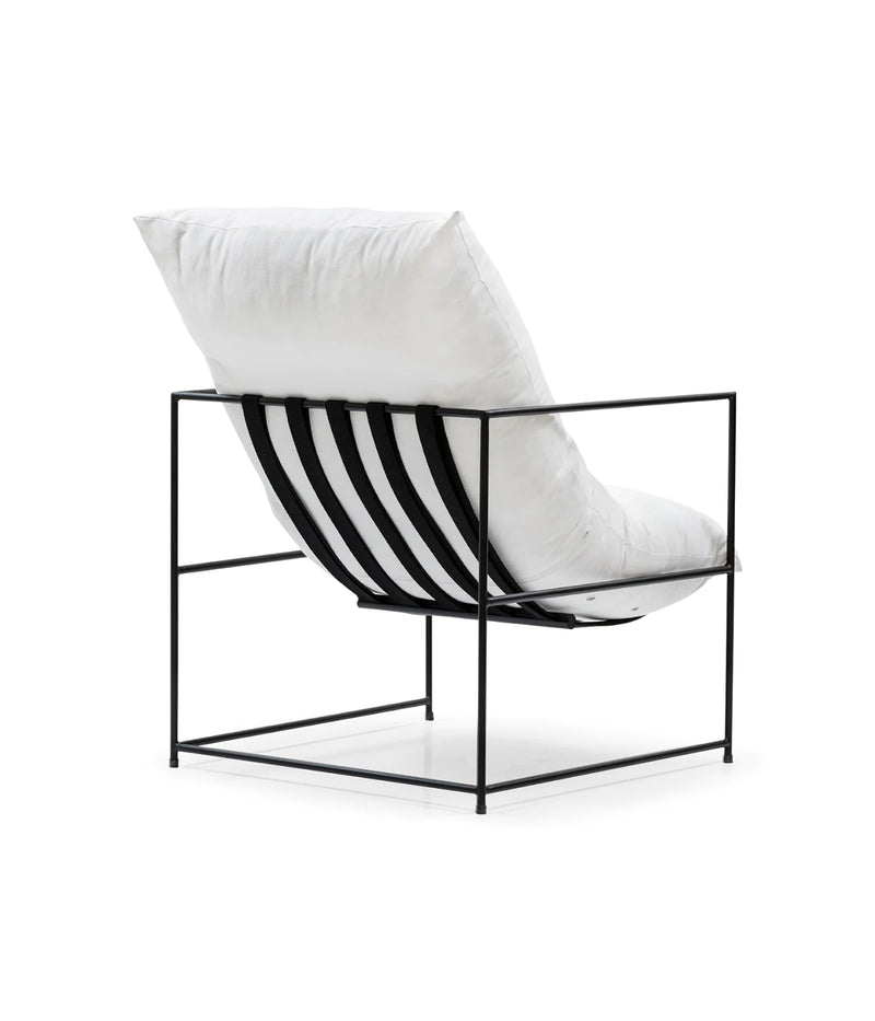 Mila Lounge Chair - Fabric - White