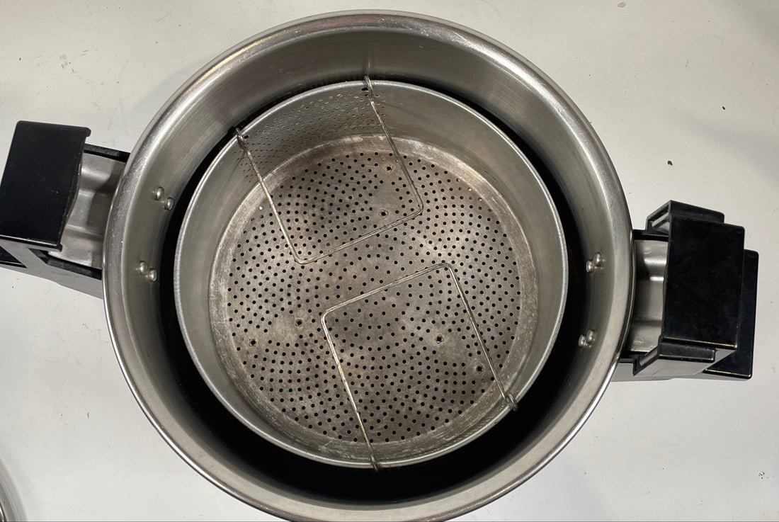 Vintage Moulinex Stainless Steel Pressure Cooker – 10L – France – Bakelite Handles