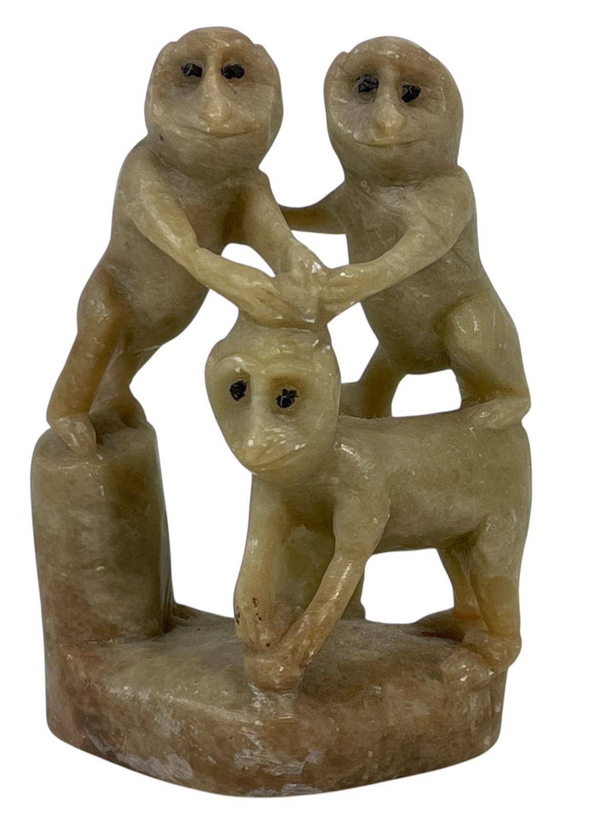 Hand-Carved Stone Monkey Figurine – 2.5" Tall