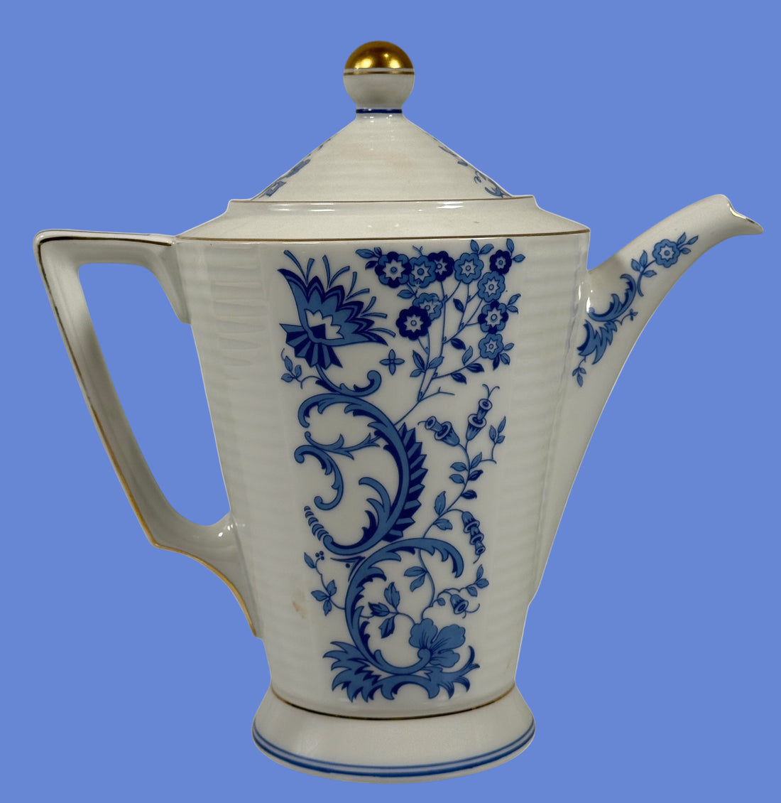 Mid-Century Heinrich Selb Bavaria – Lumina Blau Coffee Pot