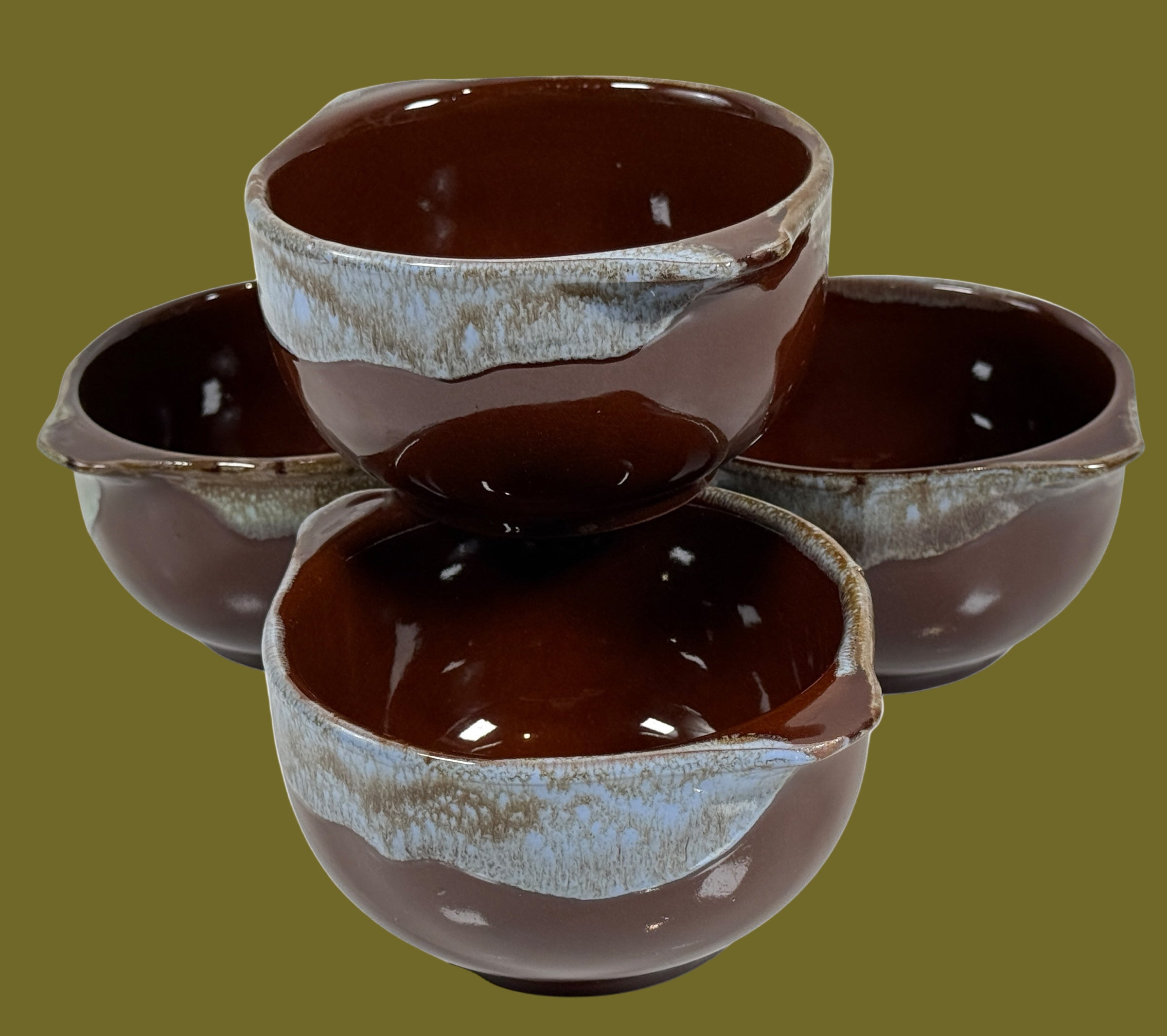 Vintage Japanese Stoneware Soup/Chili Bowls – Set of 4