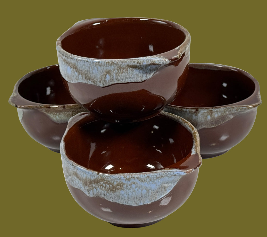 Vintage Japanese Stoneware Soup/Chili Bowls – Set of 4