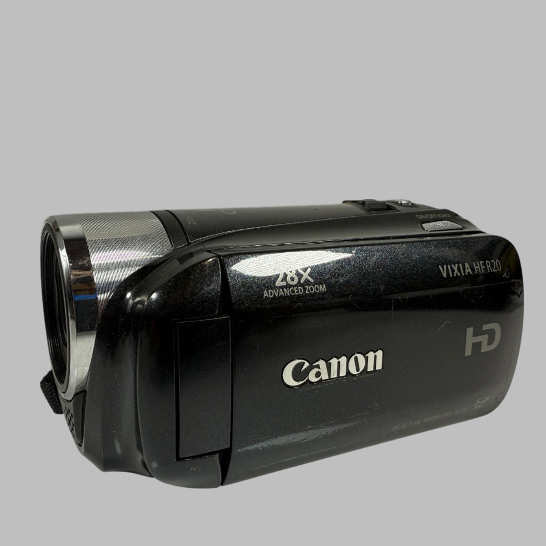 Canon HD video camera on a white background