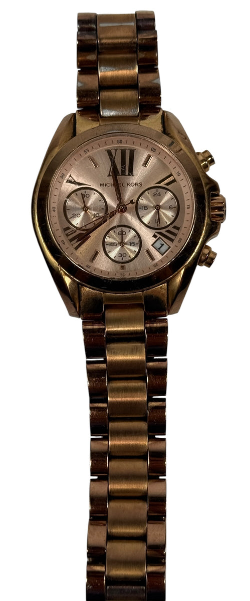 Michael Kors Bradshaw Mini MK5799 Rose-Gold Chronograph Watch, 36mm ...