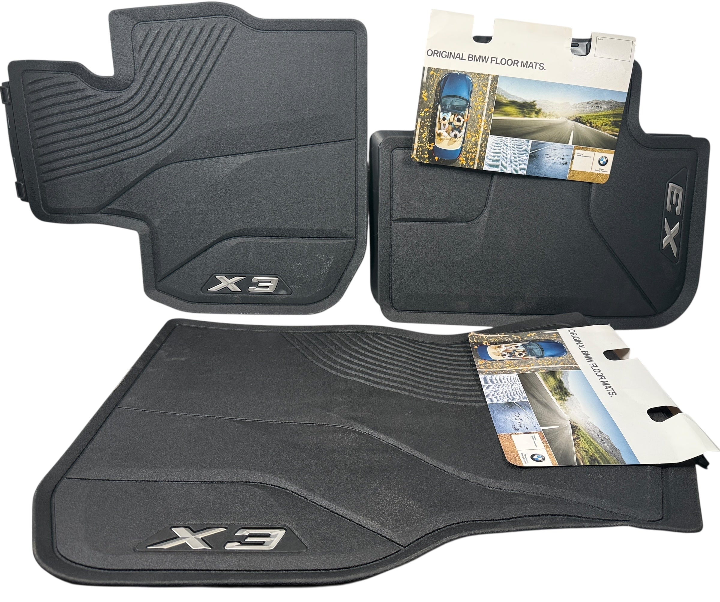 BMW X3 OEM Rubber Floor Mats – All-Weather 4-Piece Set - NEW