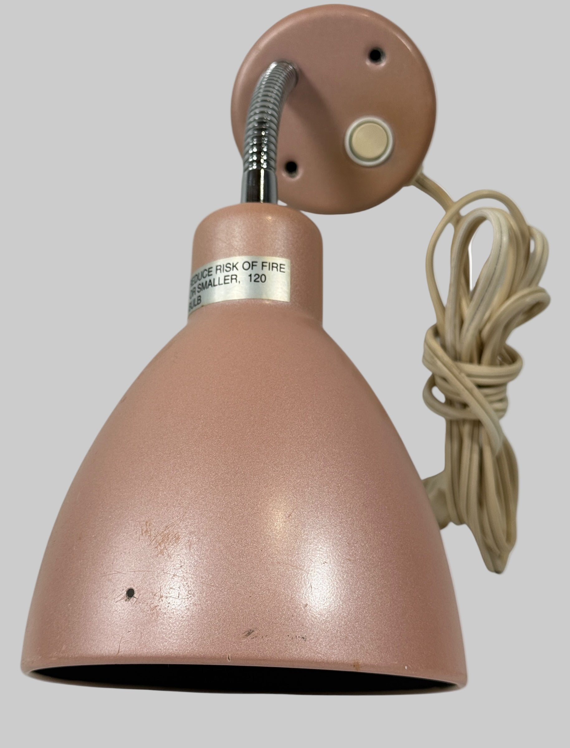 Vintage IKEA KUSLIG Wall Lamp – Retro Pink Adjustable Spotlight, Discontinued