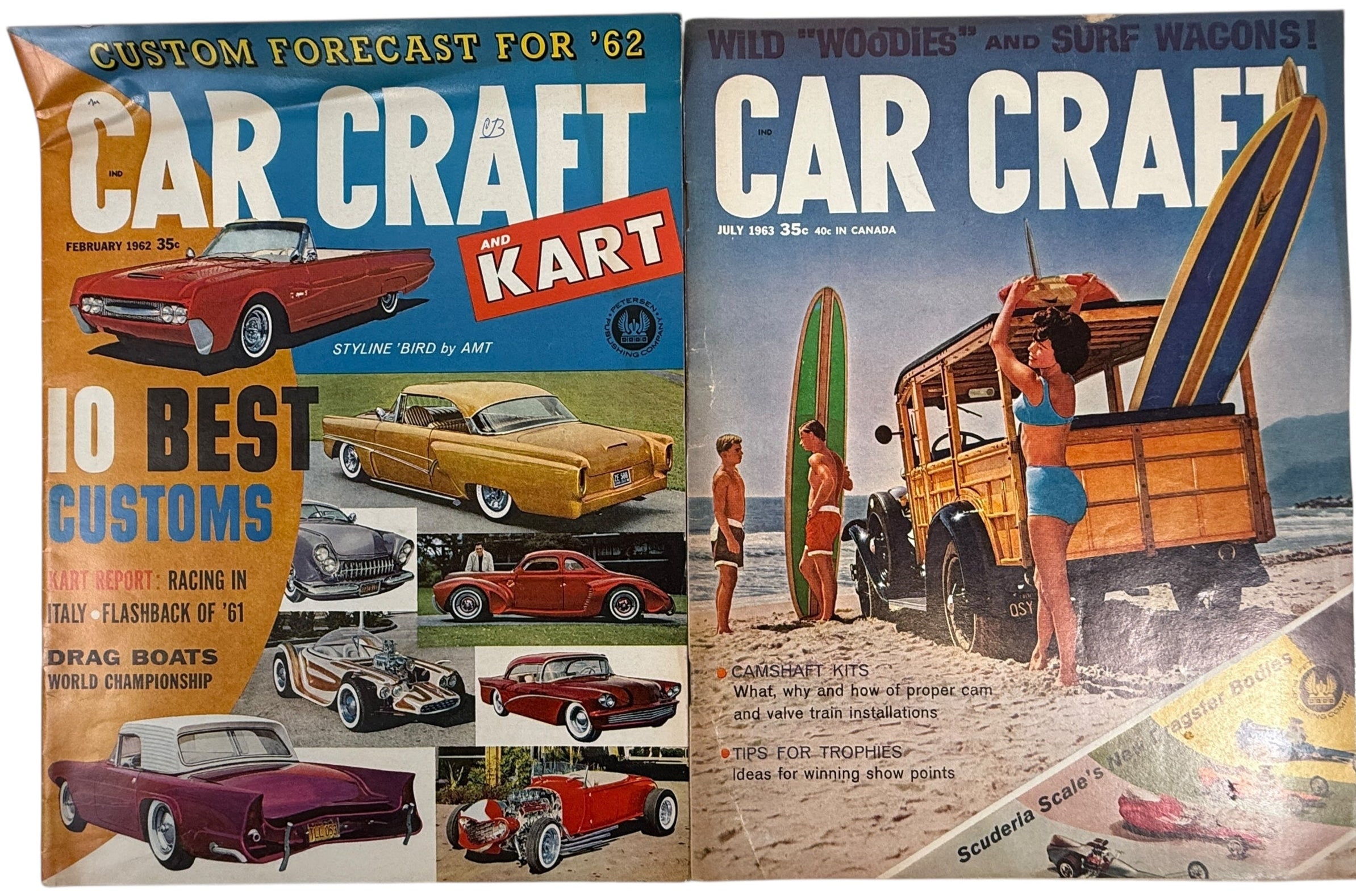 1962 & 1963 Car Craft Magazines – Customs & Surf Wagons
