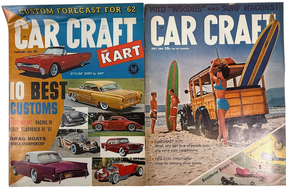 1962 & 1963 Car Craft Magazines – Customs & Surf Wagons