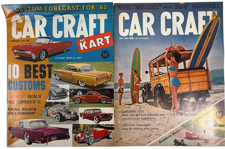 1962 & 1963 Car Craft Magazines – Customs & Surf Wagons