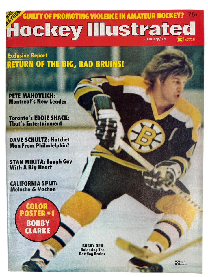 Hockey Illustrated Magazine – Bobby Orr Cover, Jan 1975