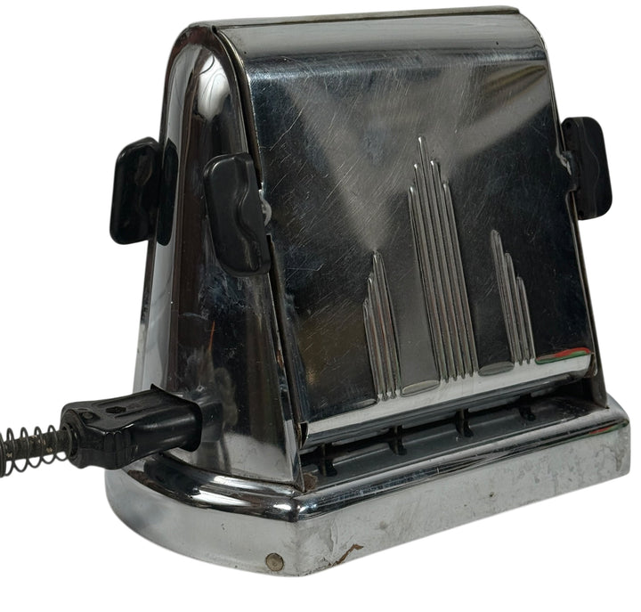 Vintage “Canadian Beauty” Chrome Toaster – Mid-Century Art Deco Electric Appliance (Works)