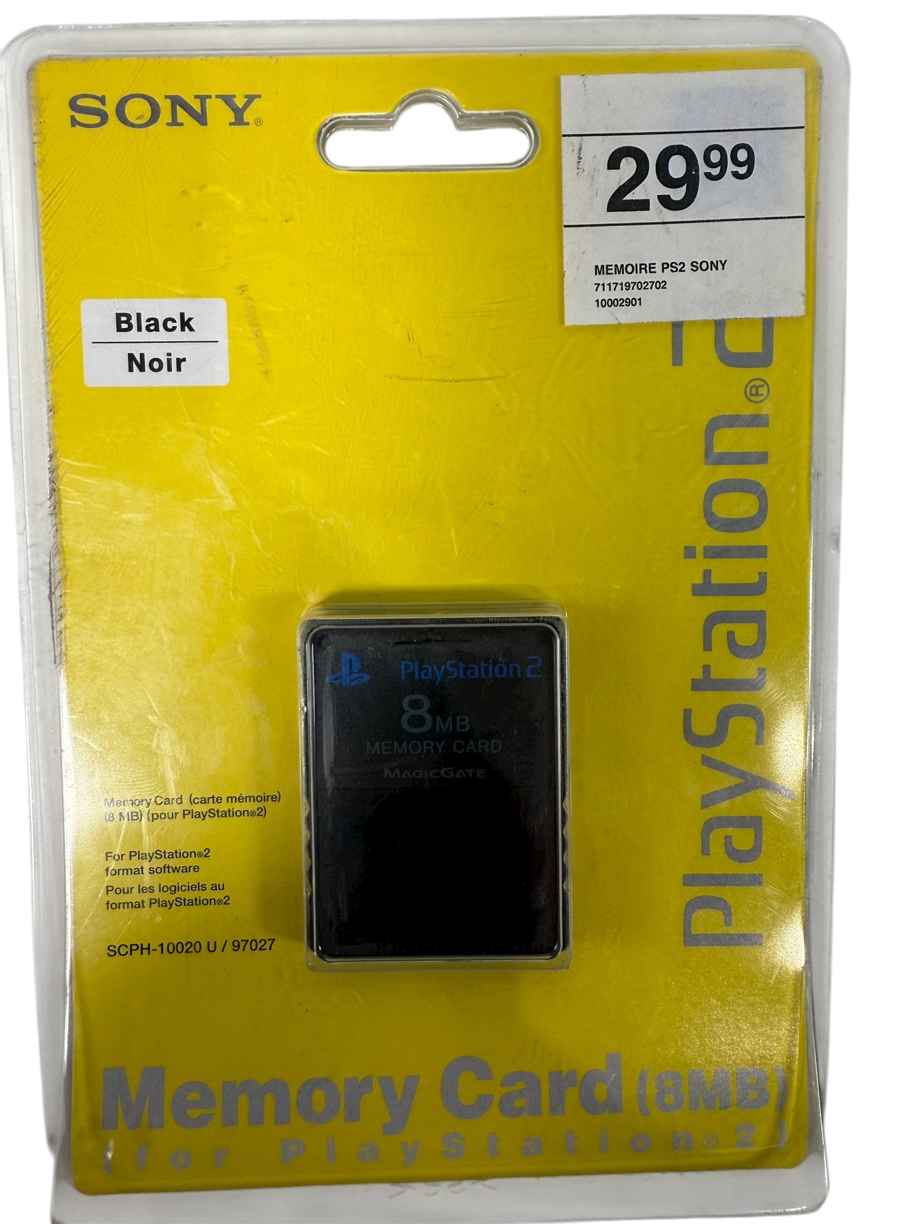 Carte mémoire Sony PS2 8 Mo – Scellée OEM Noire (SCPH-10020 U)