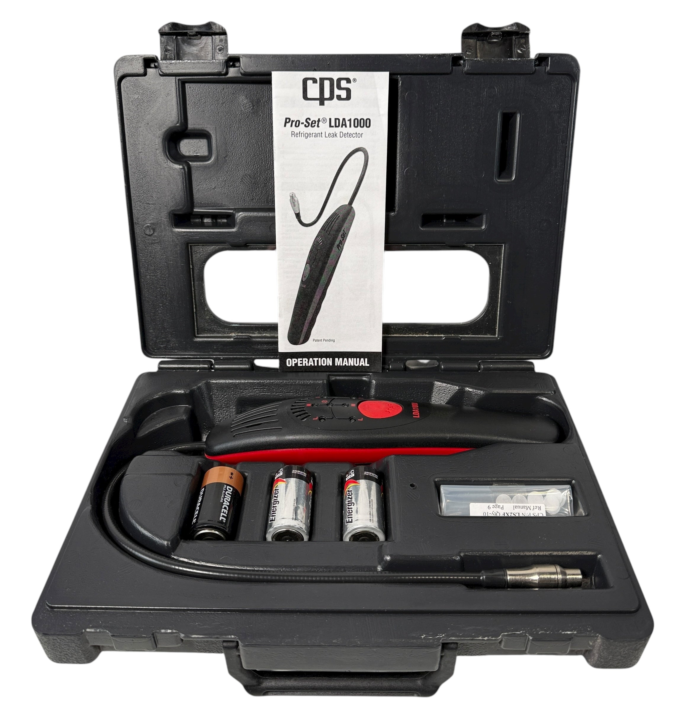 CPS Pro-Set LDA1000H refrigerant leak detector with case &amp; manual. Tested working, complete HVAC tool kit. Made in USA. Ships from Montreal.