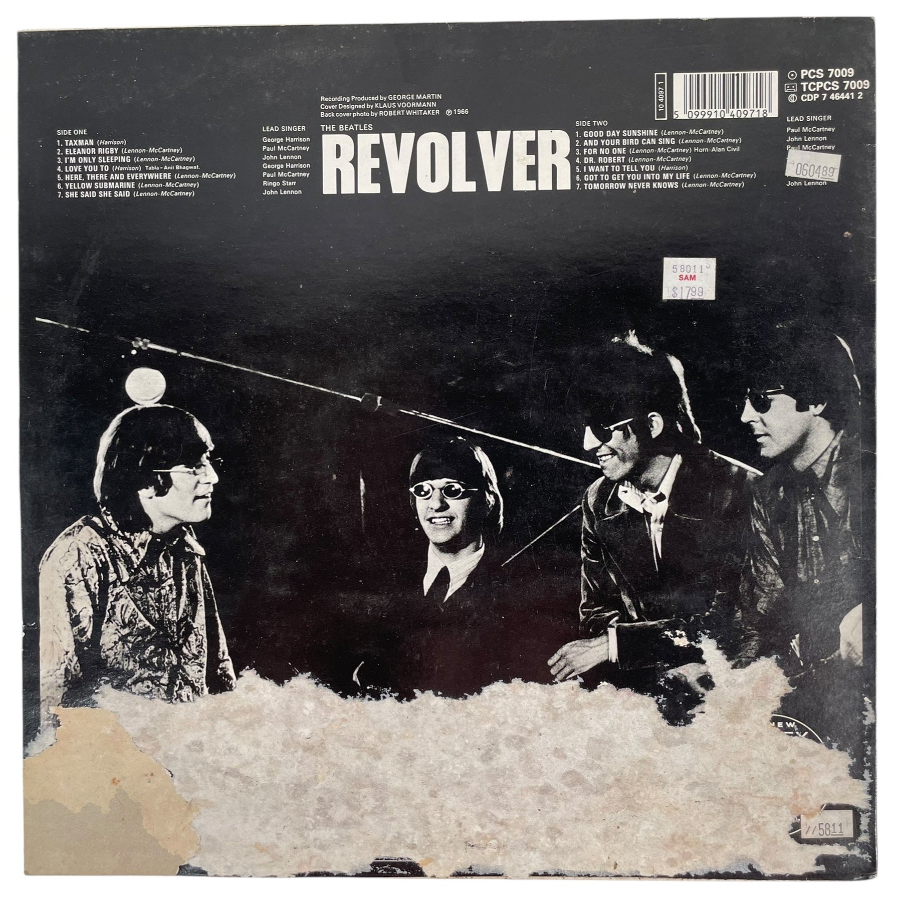 The Beatles – Revolver (UK PCS 7009, F Cover/G Vinyl) Couverture endommagée, Parlophone