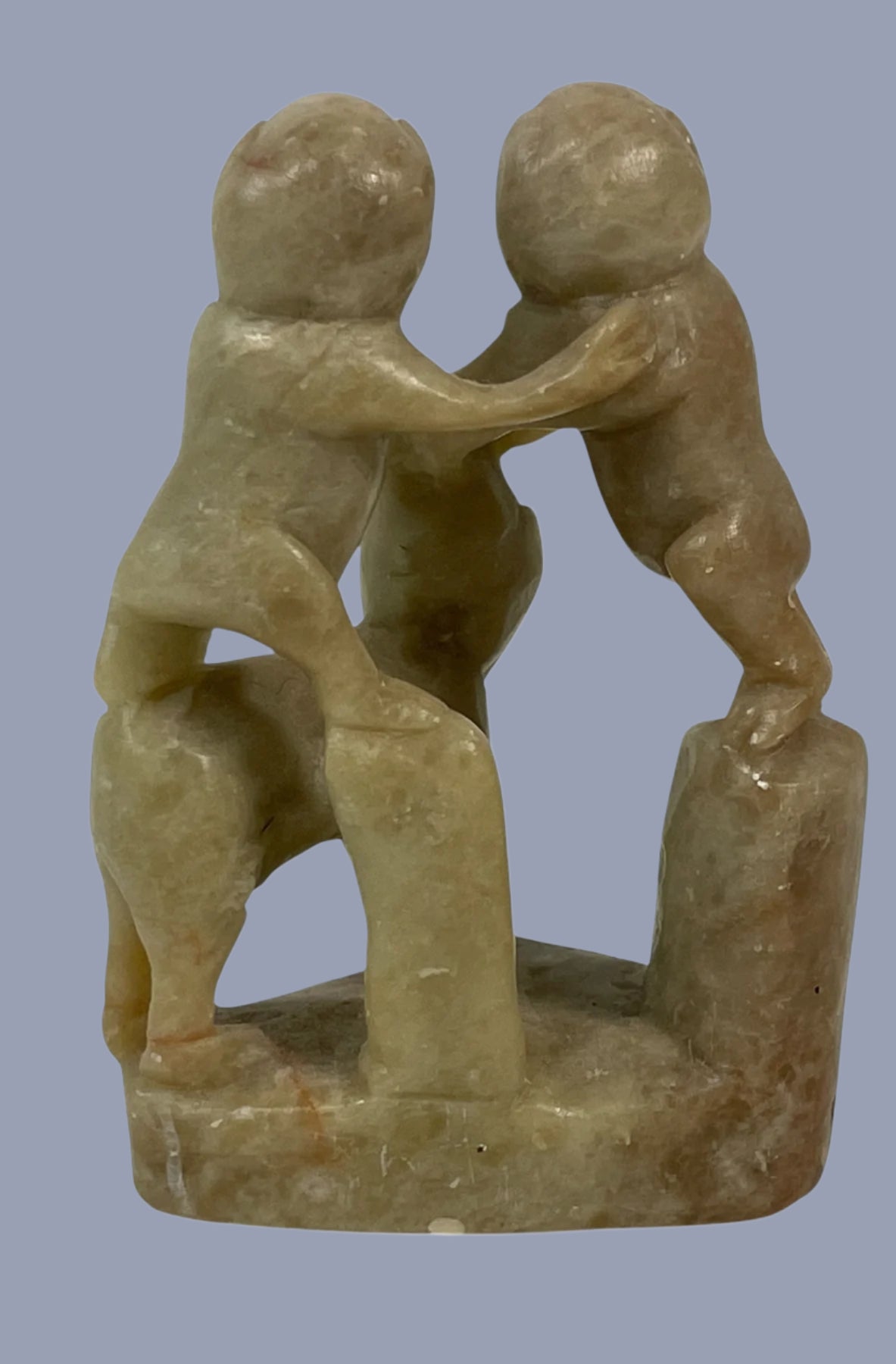 Hand-Carved Stone Monkey Figurine – 2.5" Tall