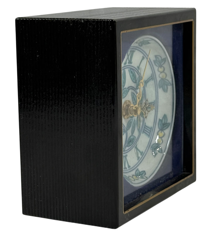 Vintage Japanese Ceramic Desk Clock – Tachibana Floral Design, No BOX