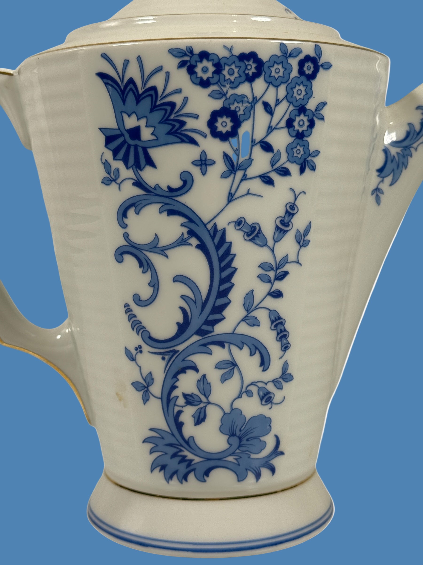 Mid-Century Heinrich Selb Bavaria – Lumina Blau Coffee Pot