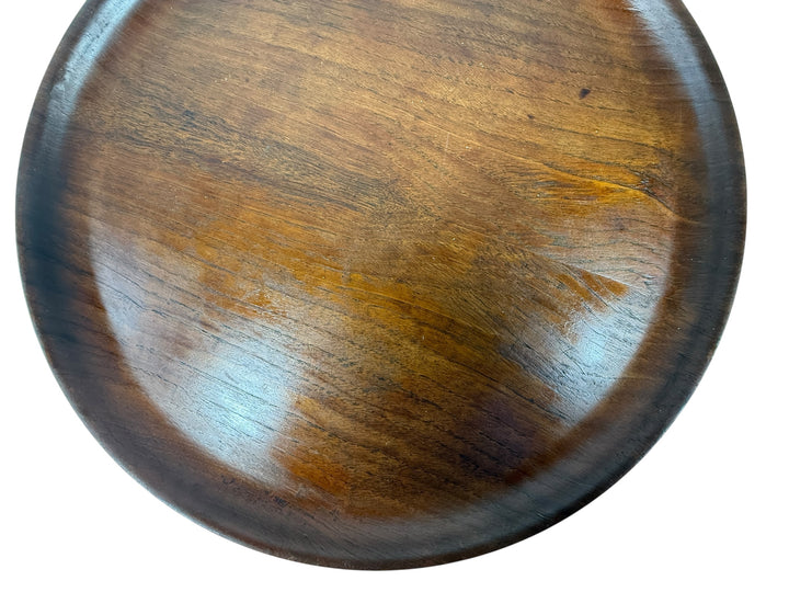 Assiette en teck Silva Sweden du milieu du siècle – Modèle A66, diamètre 18 po.