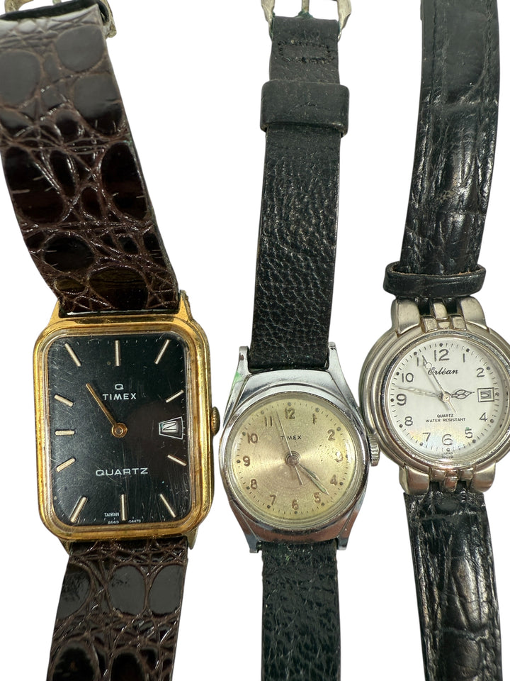 Vintage Watch Lot (5) – Timex, Giralux, Quartz, Parts/Repair - SOLD -AS IS -