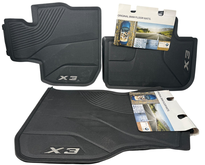 BMW X3 OEM Rubber Floor Mats – All-Weather 4-Piece Set - NEW