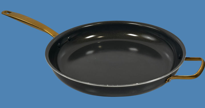 14″ Blue Diamond Nonstick Frying Pan – Diamond Infused, Helper Handle