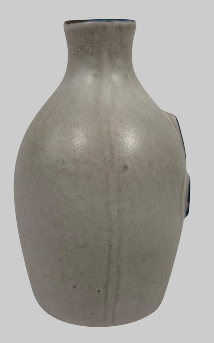 Quebec Studio Stoneware Vase – Blue Fleur-de-Lis, Le Cruchon de Quebec