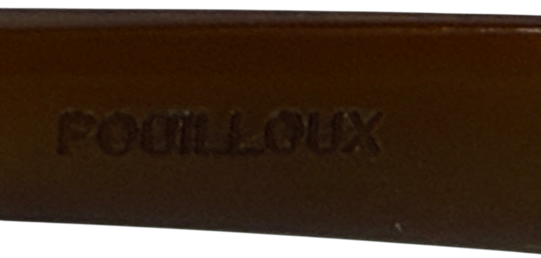 Vintage Pouilloux Sunglasses with Case – Amber Acetate Frame, P Logo Hinges, Made in France