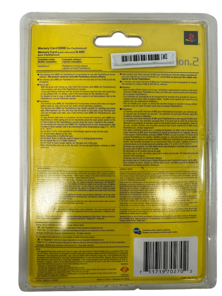 Sony PS2 8MB Memory Card – Sealed OEM Black (SCPH-10020 U)