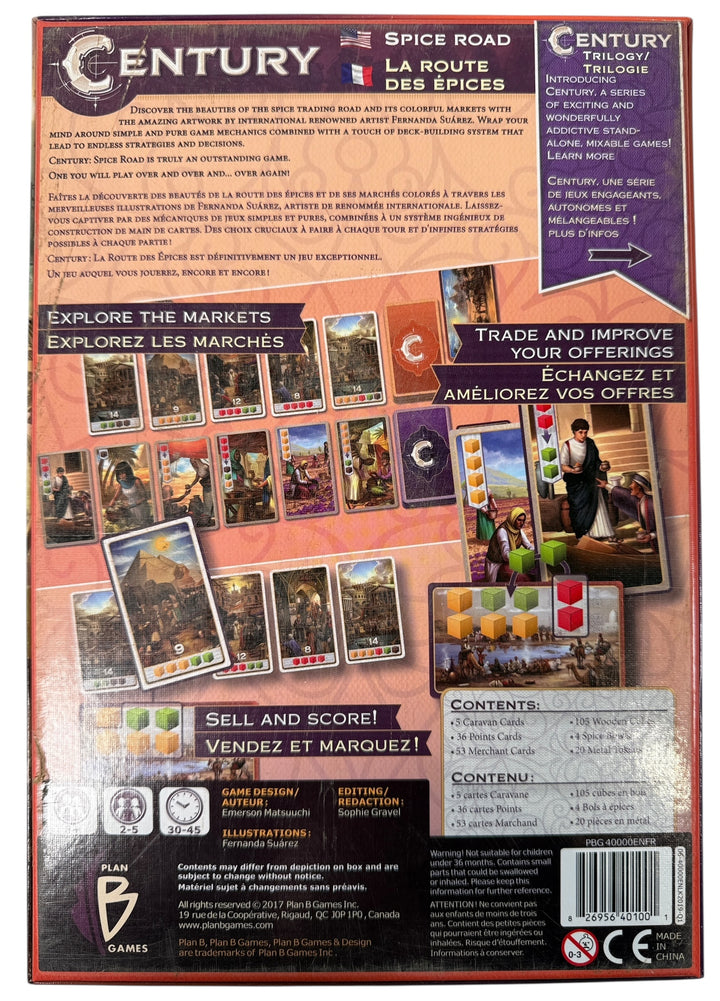 Century Spice Road Board Game – Plan B Games Strategy Classic