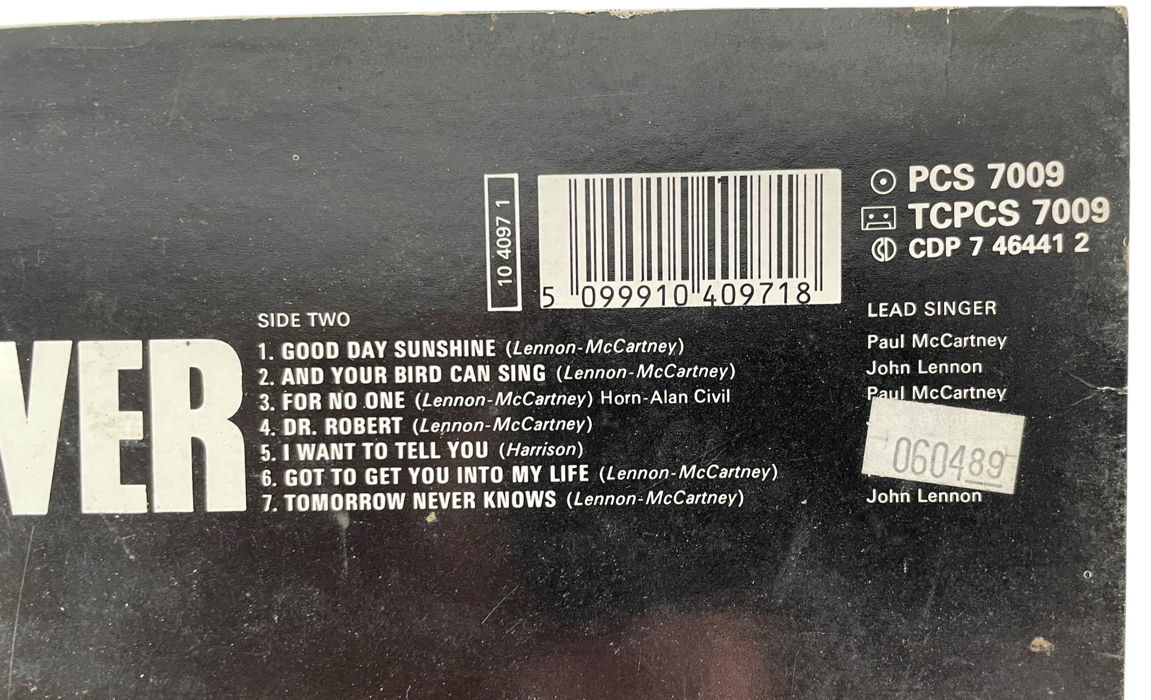 The Beatles – Revolver (UK PCS 7009, F Cover/G Vinyl) Couverture endommagée, Parlophone