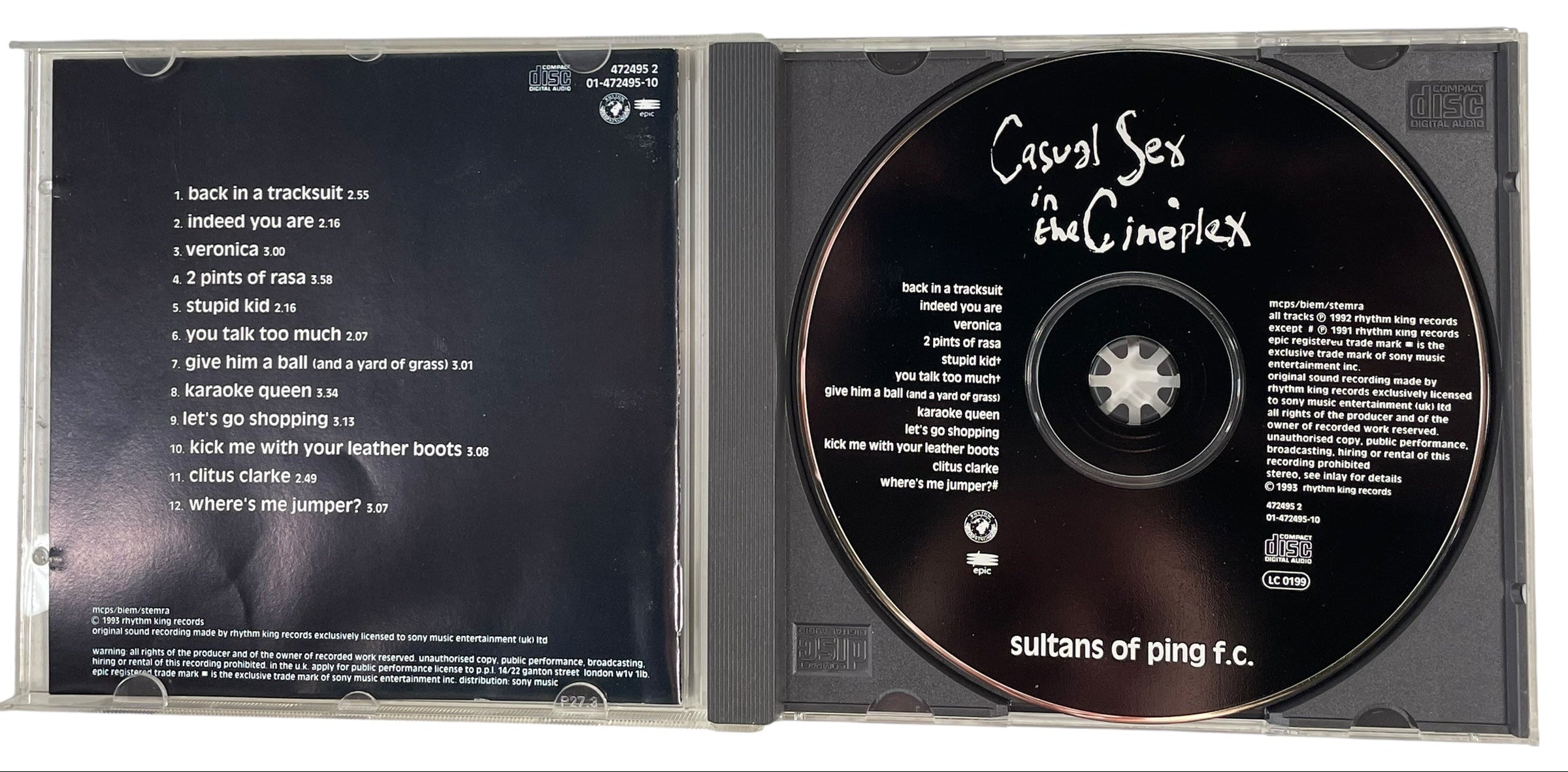 Sultans of Ping FC – Sexe occasionnel au cinéma (CD 1993, Epic 472495 2)