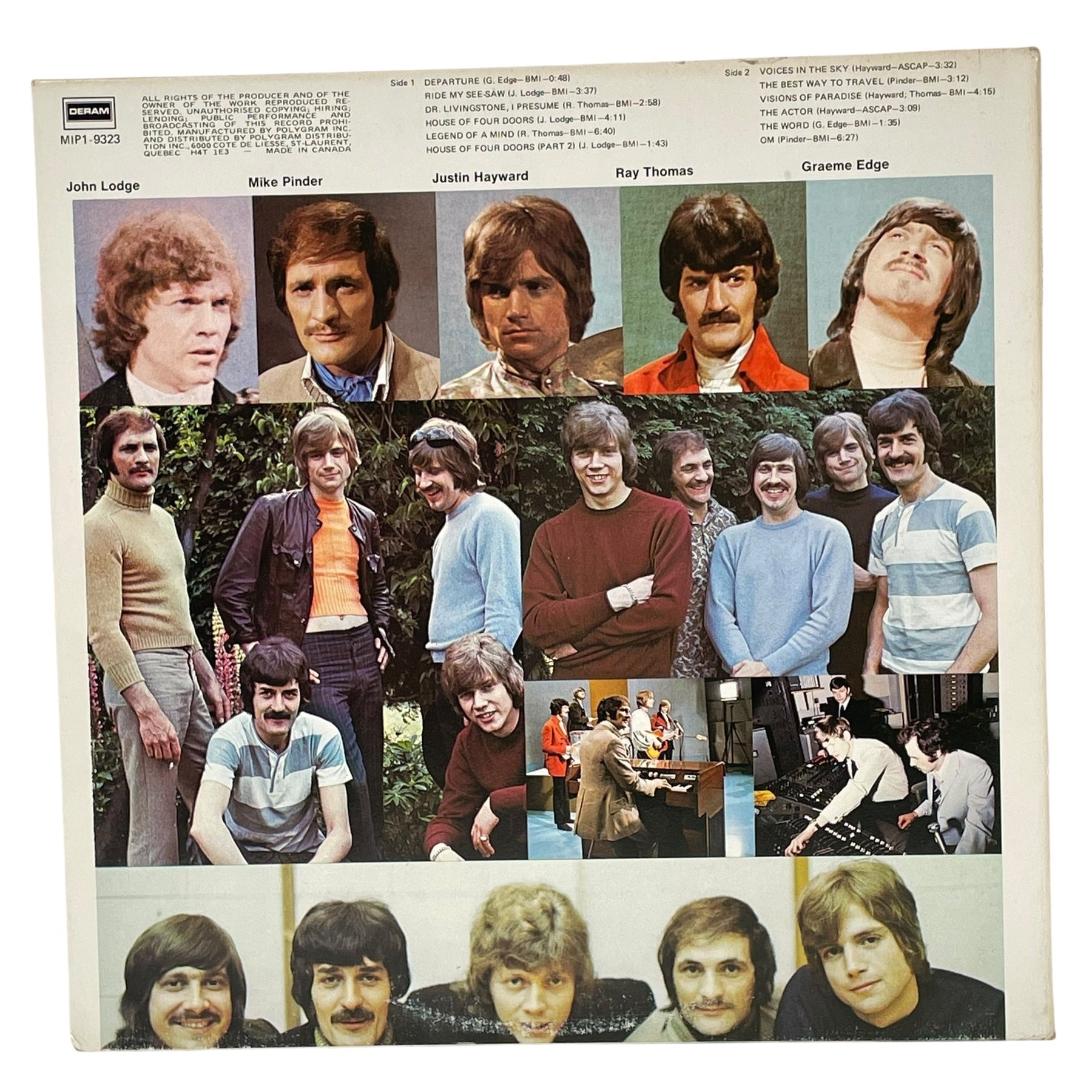 The Moody Blues – À la recherche de l'accord perdu (Pressage canadien 1968, Deram MIP-1-9323,