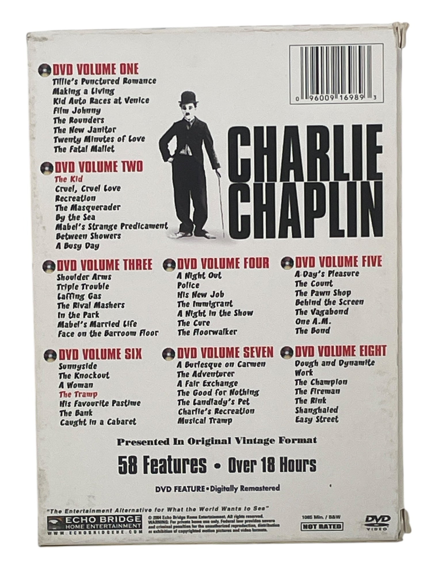 Coffret 8 DVD Charlie Chaplin – 58 films au format vintage