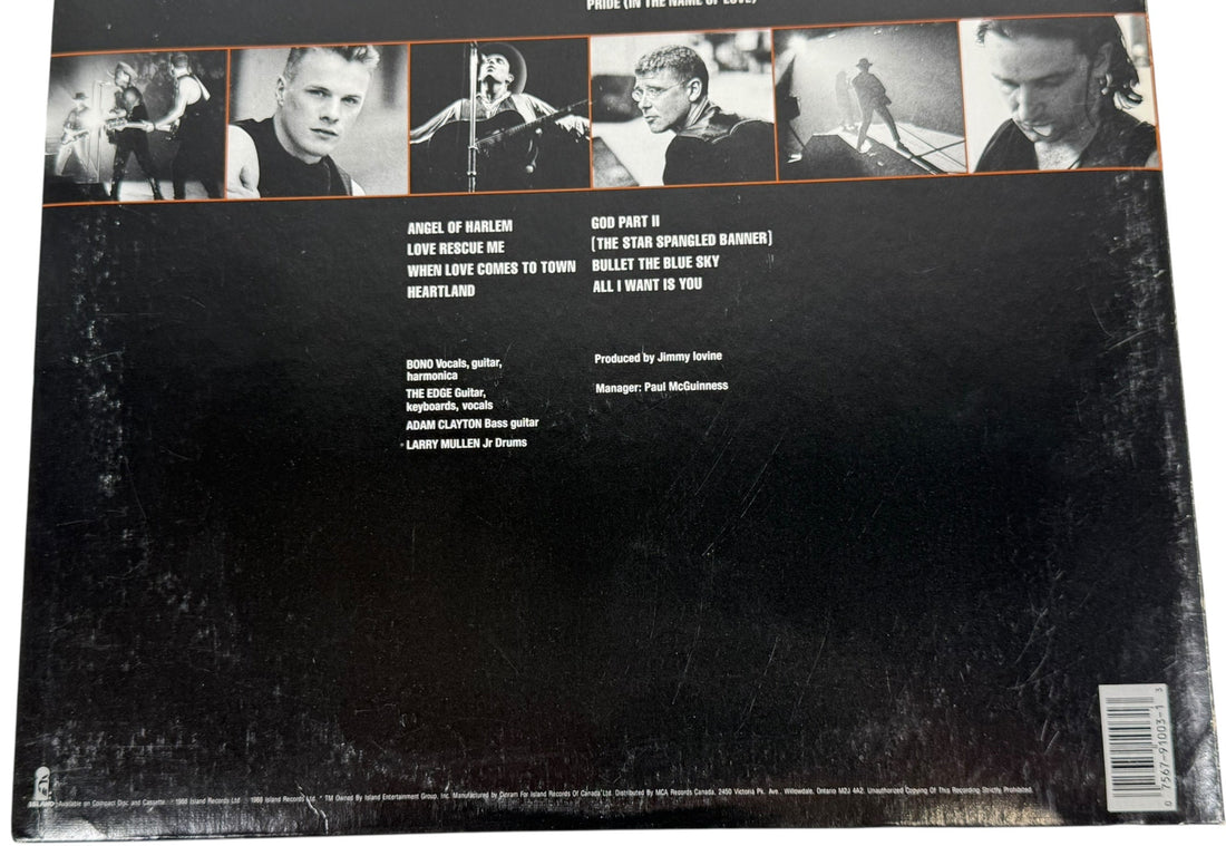 U2 – Rattle and Hum 2xLP (1988) – Island Records (ISL2-1204), Canadian Pressing