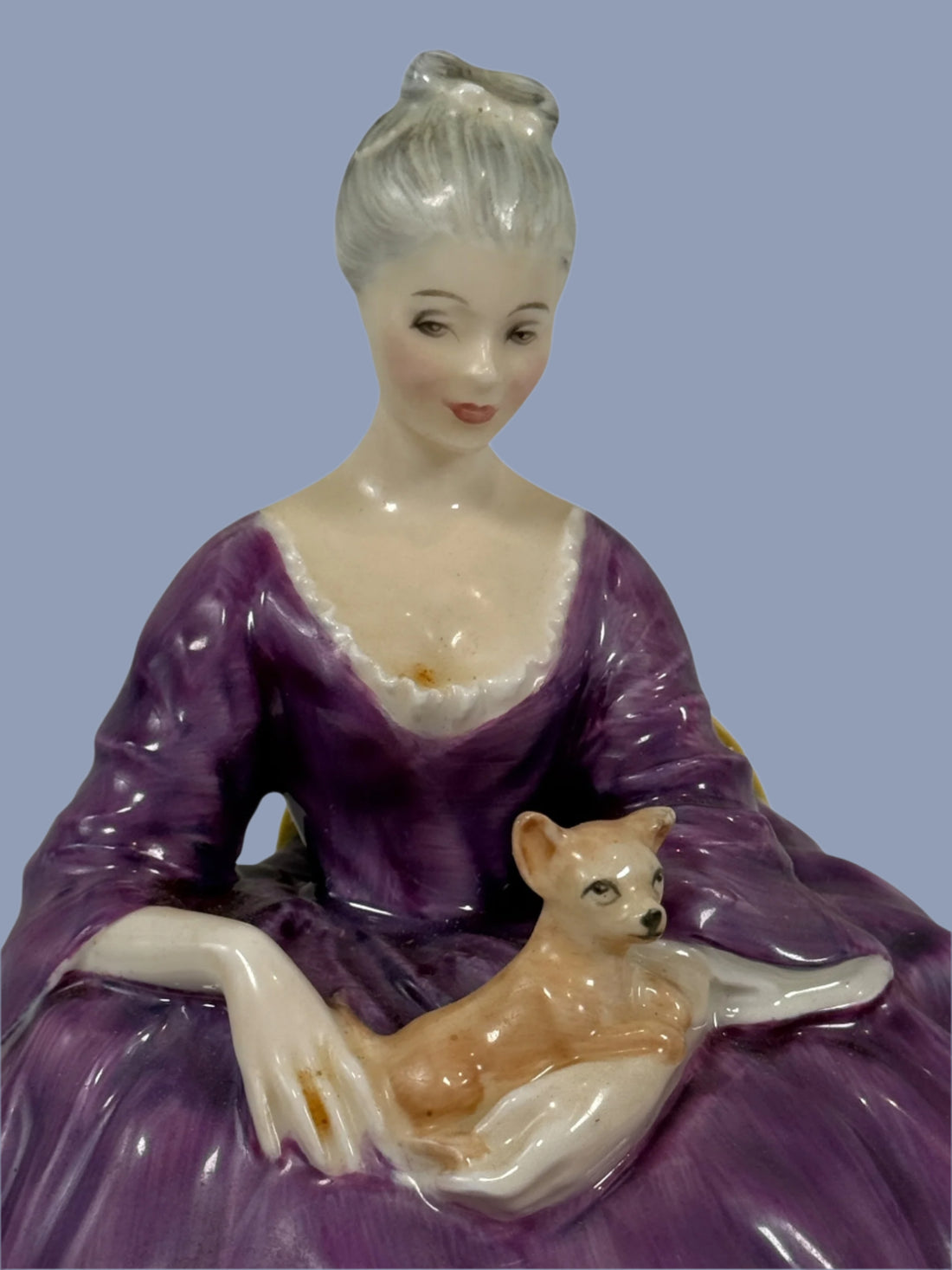 Royal Doulton “Charlotte” Figurine HN2421 – Lady with Dog – 1972–1986