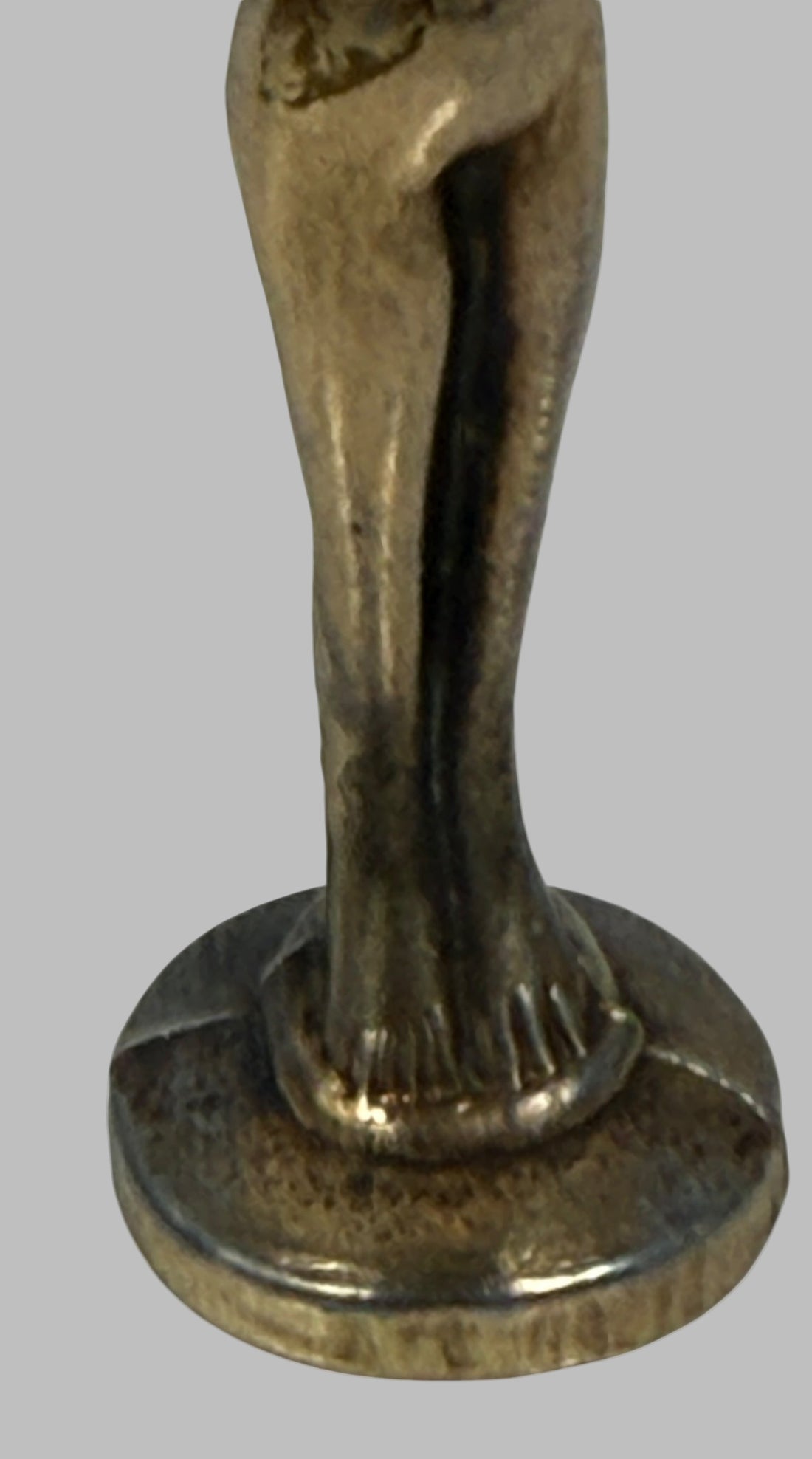 Décapsuleur en laiton du milieu du siècle, souvenir de femme nue, fabriqué au Canada