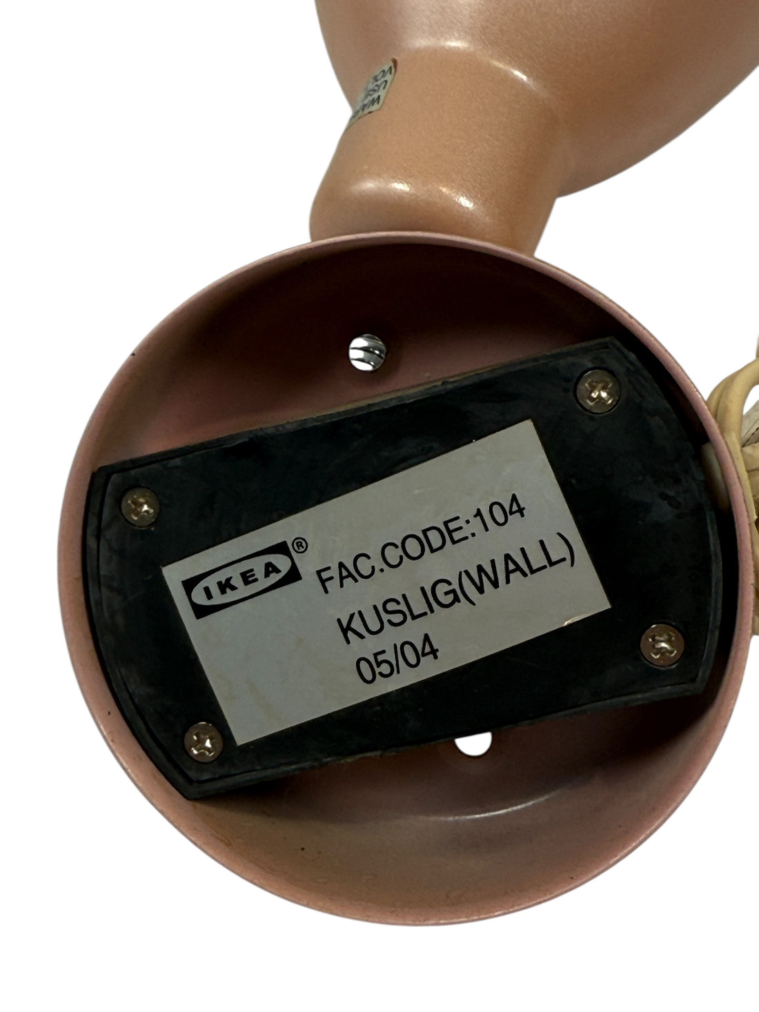 Vintage IKEA KUSLIG Wall Lamp – Retro Pink Adjustable Spotlight, Discontinued