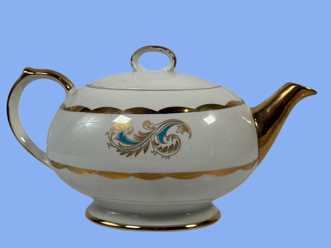 Vintage Gibson & Sons “Countess” 3-Piece Tea Set – Teapot, Sugar & Creamer – England, c.1950s