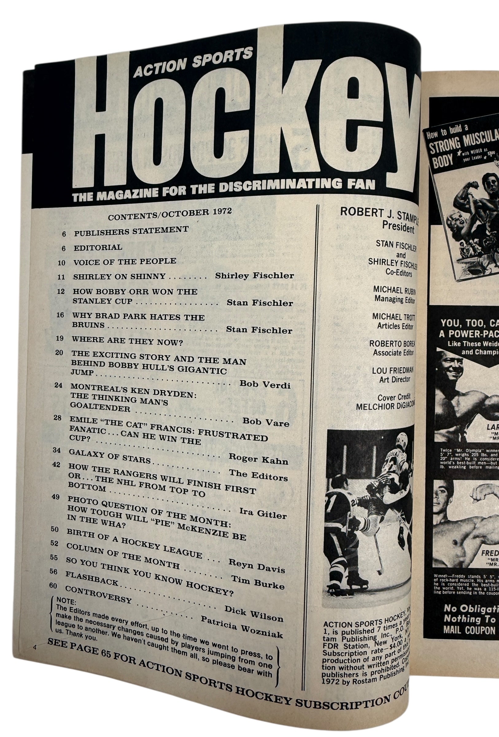 1972 Action Sports Hockey – Bobby Orr & Brad Park Issue