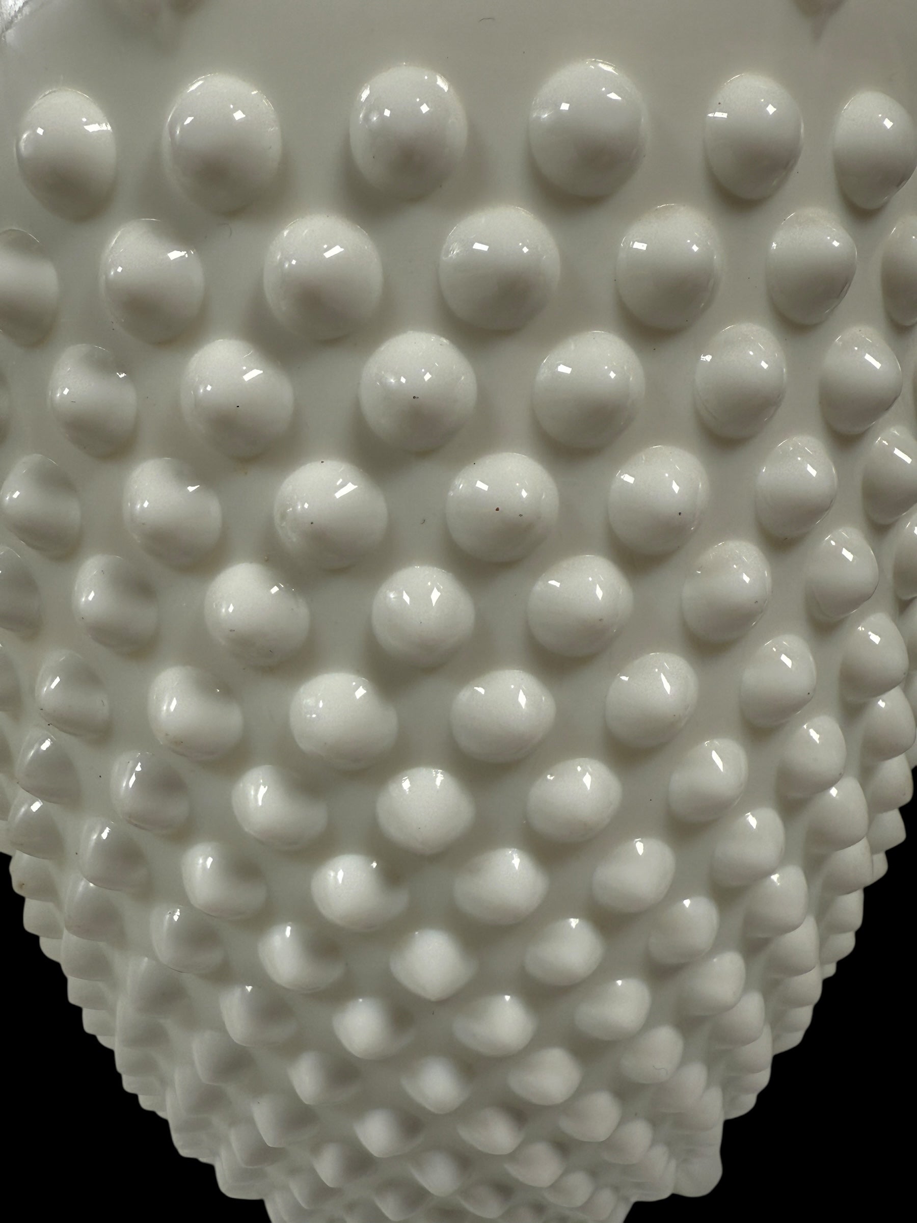 Vintage Fenton Milk Glass Hobnail Vase – 3 Toed, 8.5”