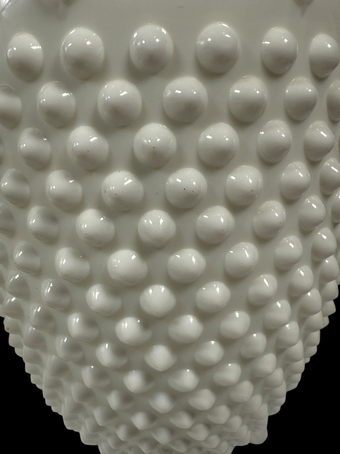 Vintage Fenton Milk Glass Hobnail Vase – 3 Toed, 8.5”