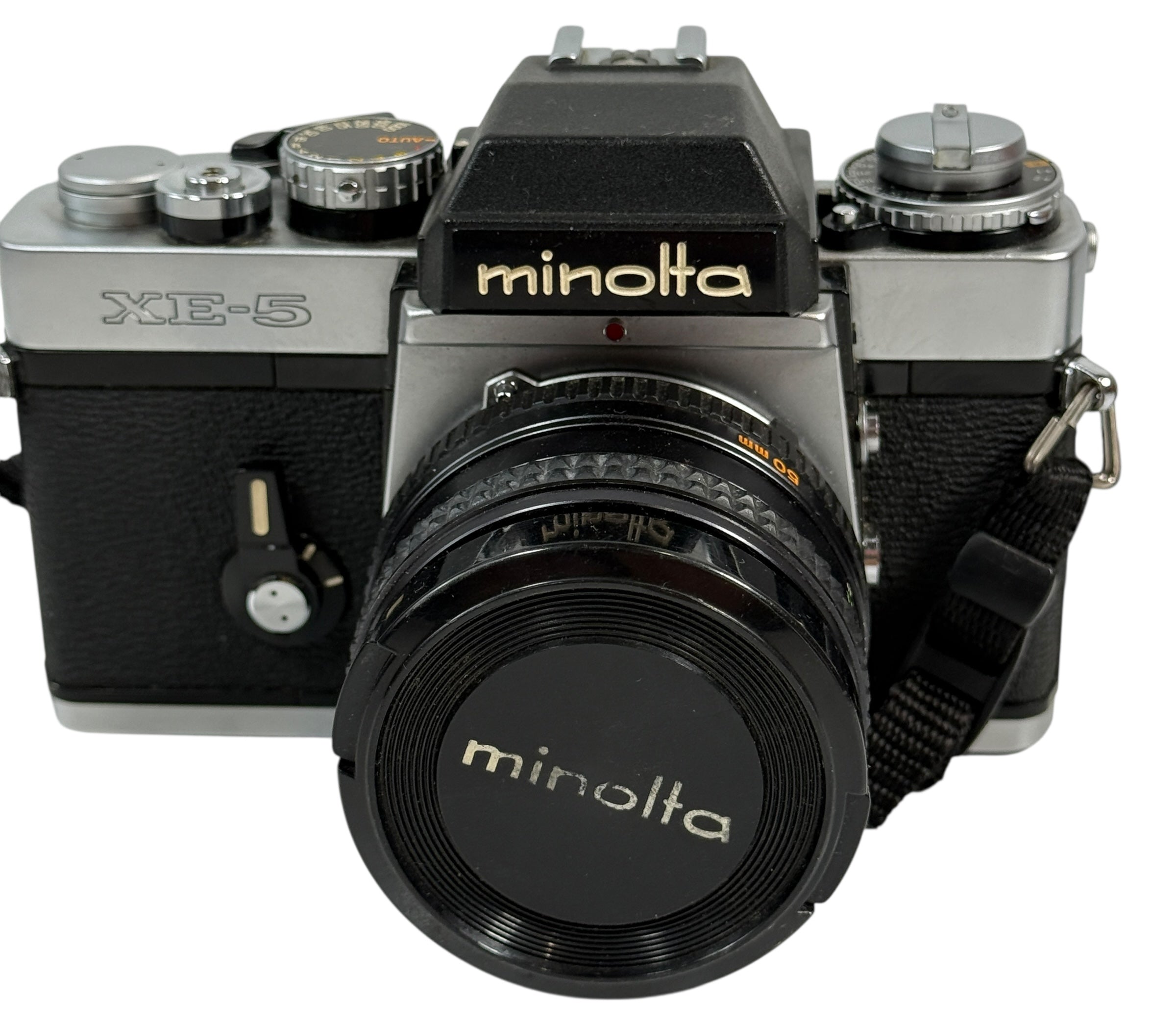 Minolta XE-5 35mm SLR Film Camera with Promaster 50mm f/1.7 Lens – AS-IS