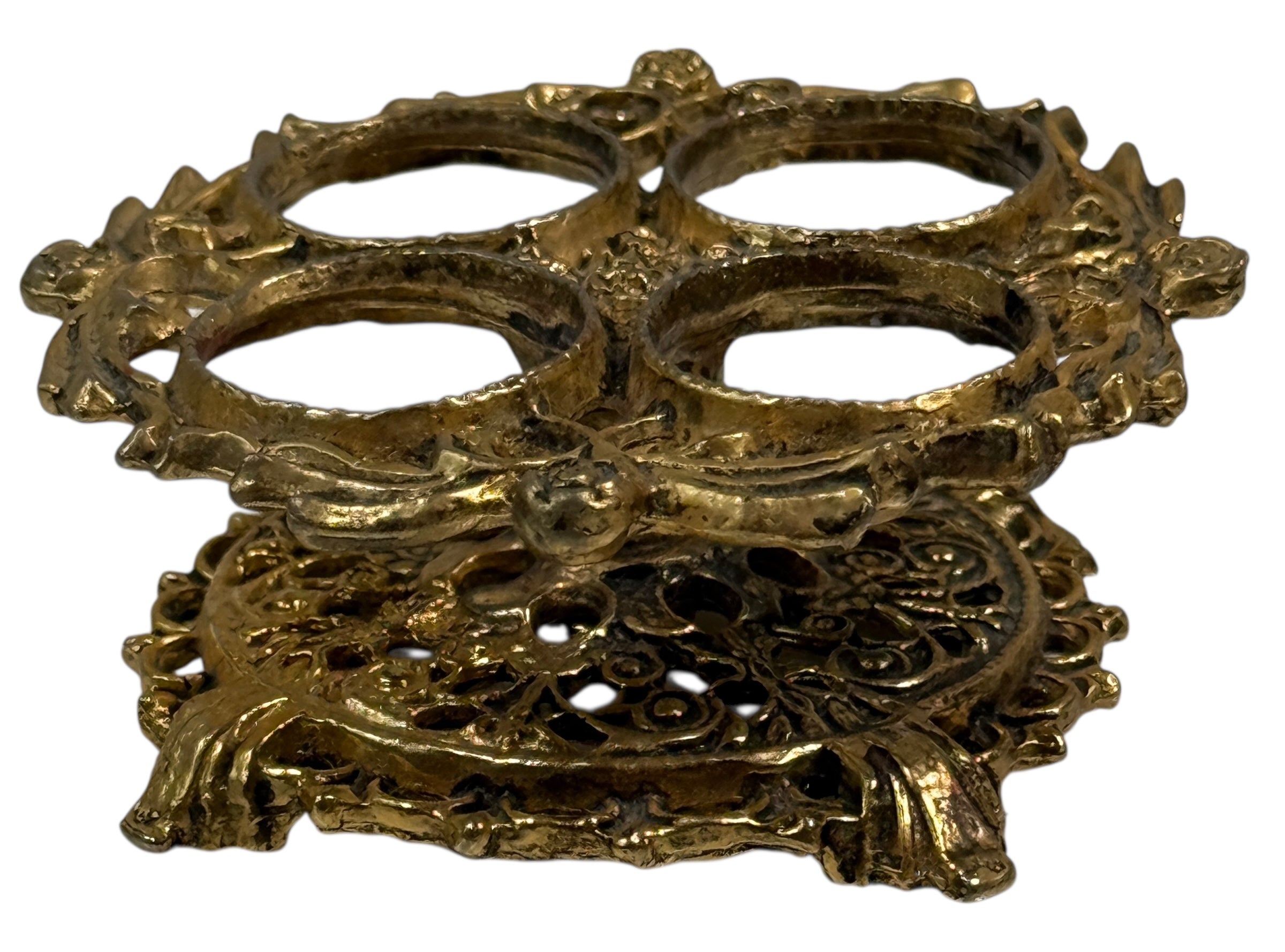 Porte-rouge à lèvres vintage Melba Rose – Support de coiffeuse plaqué or