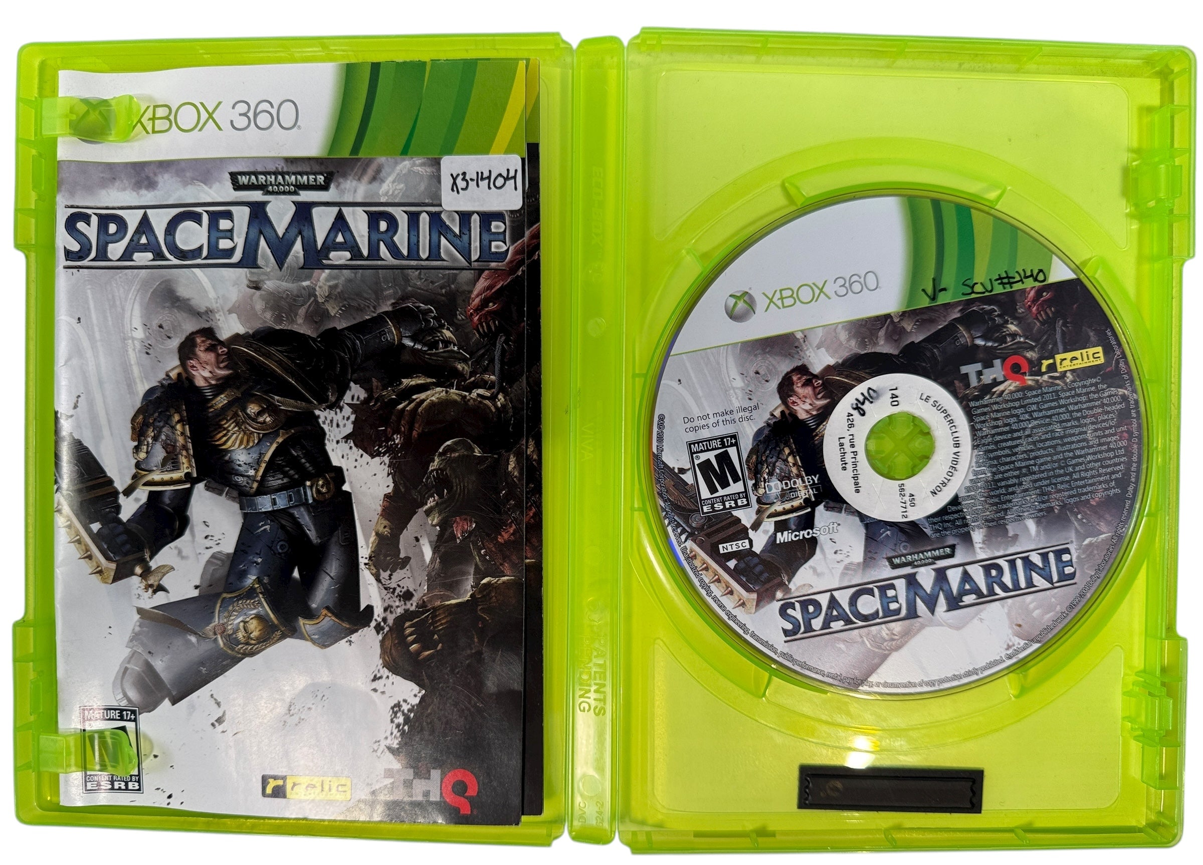 Warhammer 40000 Space Marine – Xbox 360 Complet