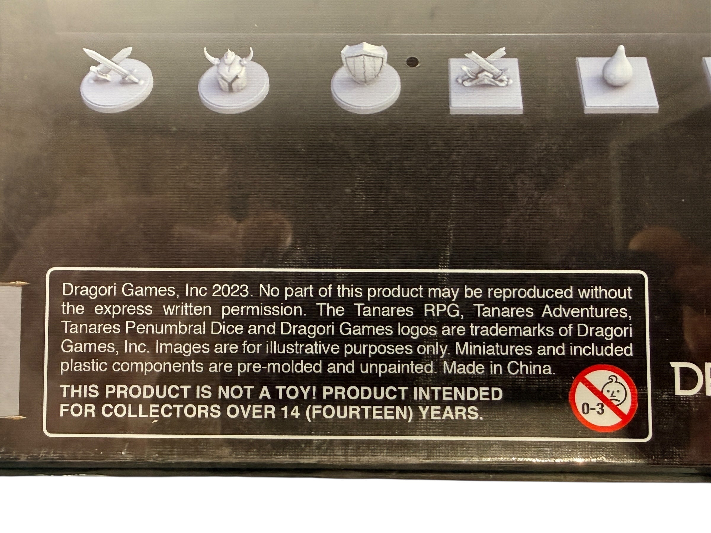 Jetons miniatures de luxe Tanares Adventures sous blister