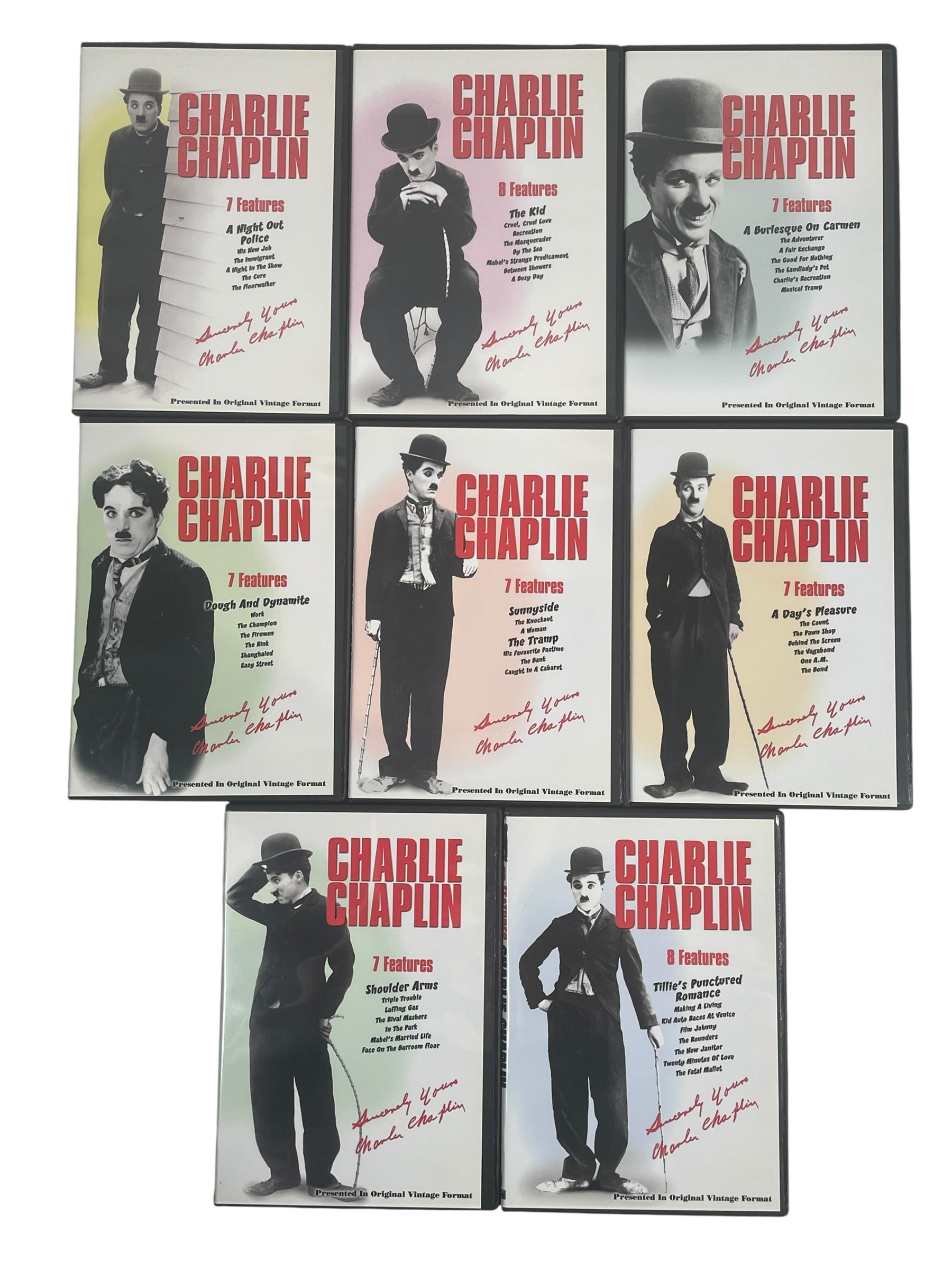 Charlie Chaplin 8-DVD Set – 58 Films in Vintage Format – Éco-Dépôt