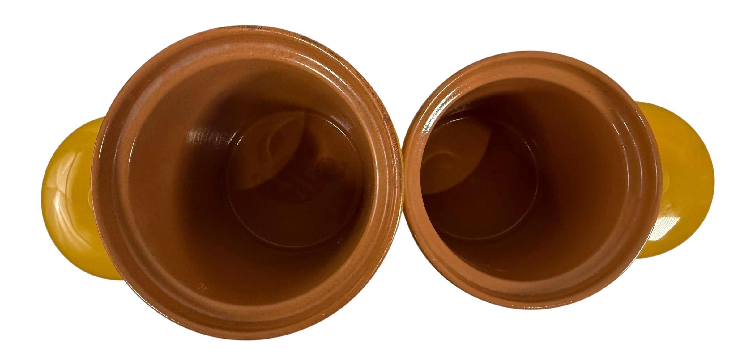Vintage Italian Ceramic Canister Set of 4 – Mustard Yellow – Mid-Century Kitchen Storage