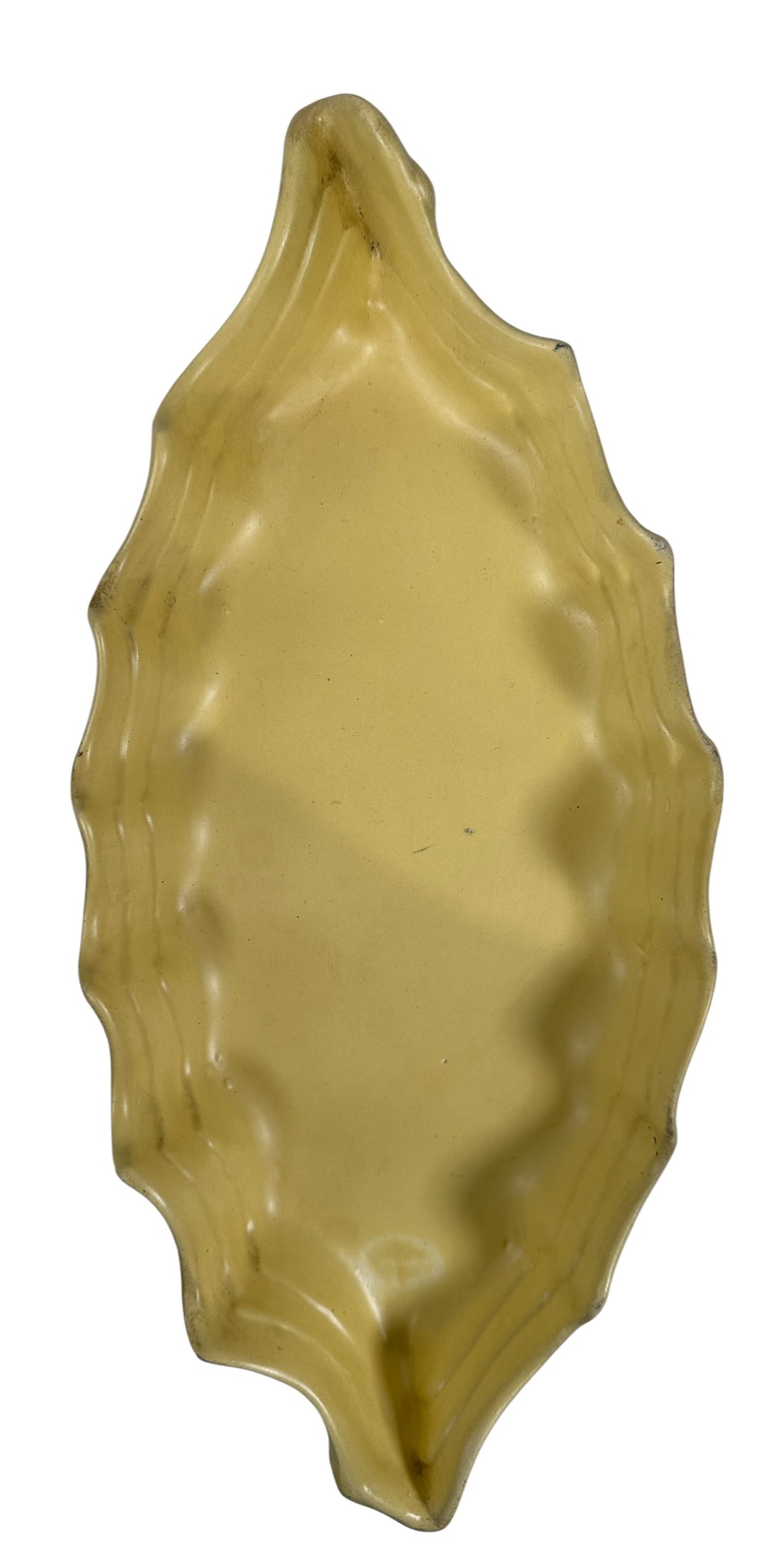 Jardinière en poterie Haeger du milieu du siècle – Bordure ondulée jaune 3343 USA