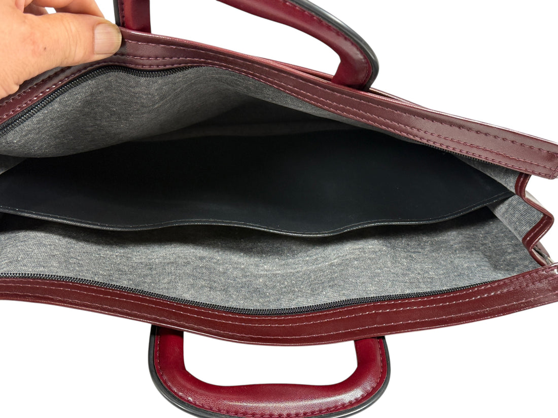 Vintage Air Canada Flight Safety Vinyl Document Bag – Burgundy