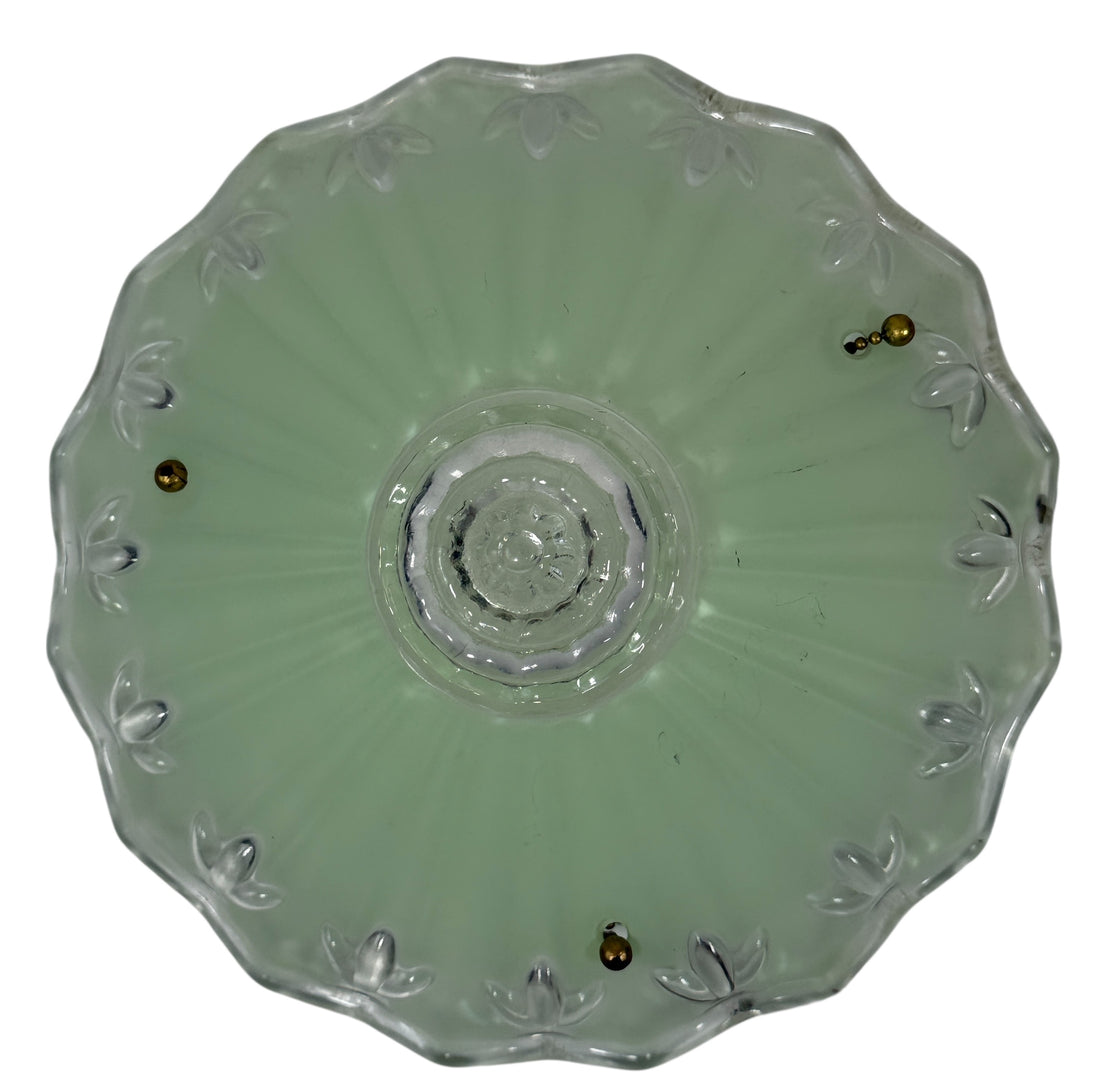 Mid-Century Frosted Glass Ceiling Light Shade – Scalloped Edge, Art Deco